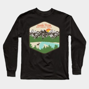 GRAND TETON NATIONAL PARK WYOMING HIKING CAMPING CLIMBING Long Sleeve T-Shirt